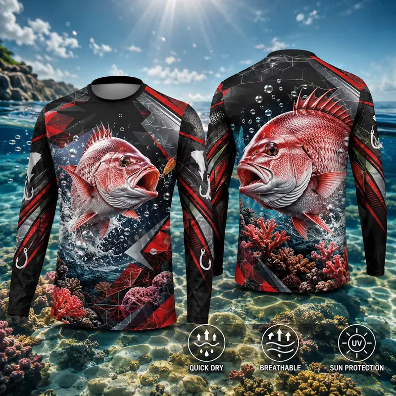Fishing Shirt Uv Protection - Camisa de pesca masculina de manga