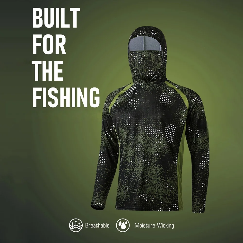 Fishing Shirt Uv Protection - Roupa de Pesca Masculina, Camisa de