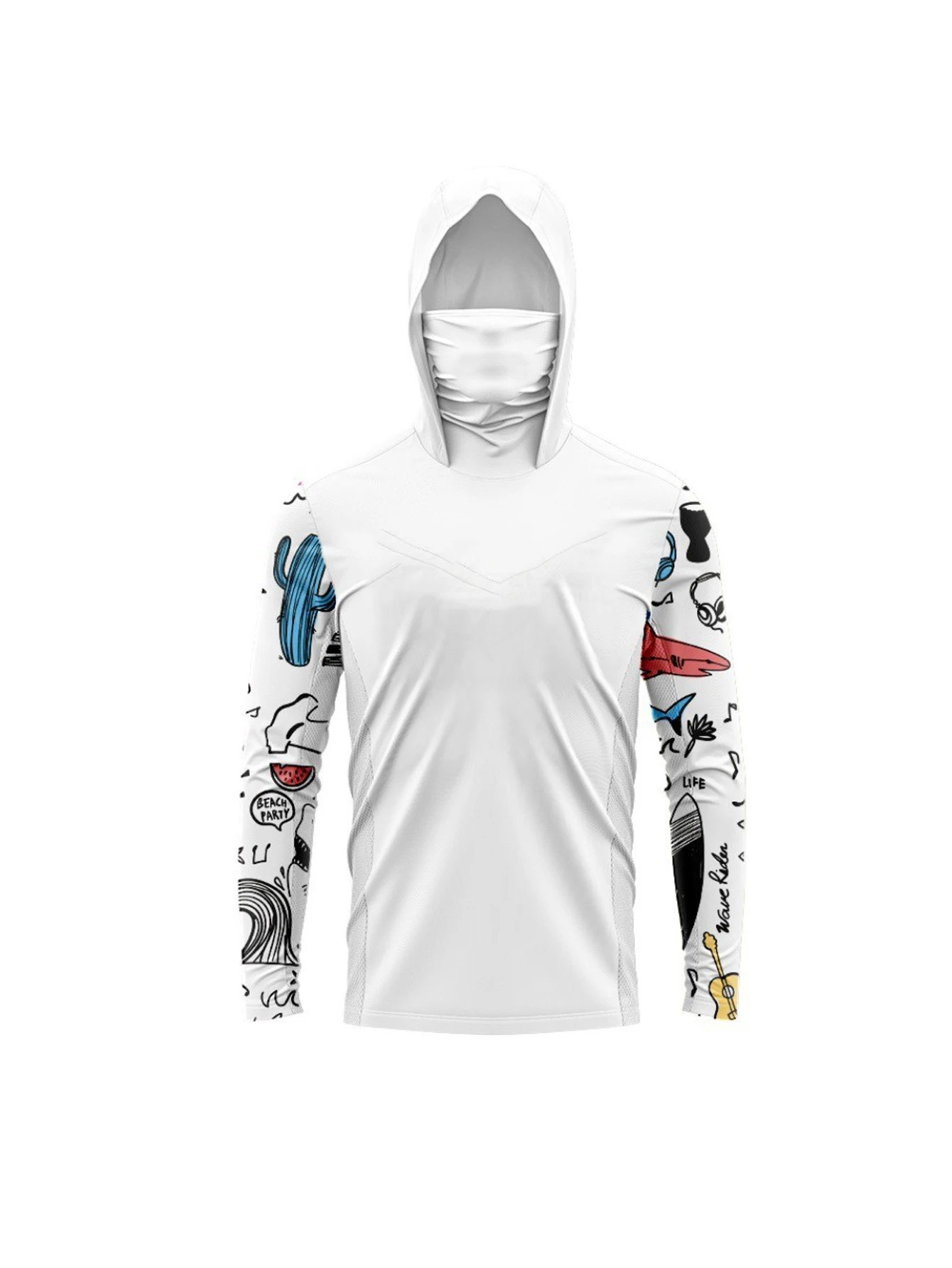 Fishing Mask Sun Protection - Camisa de manga comprida com capuz