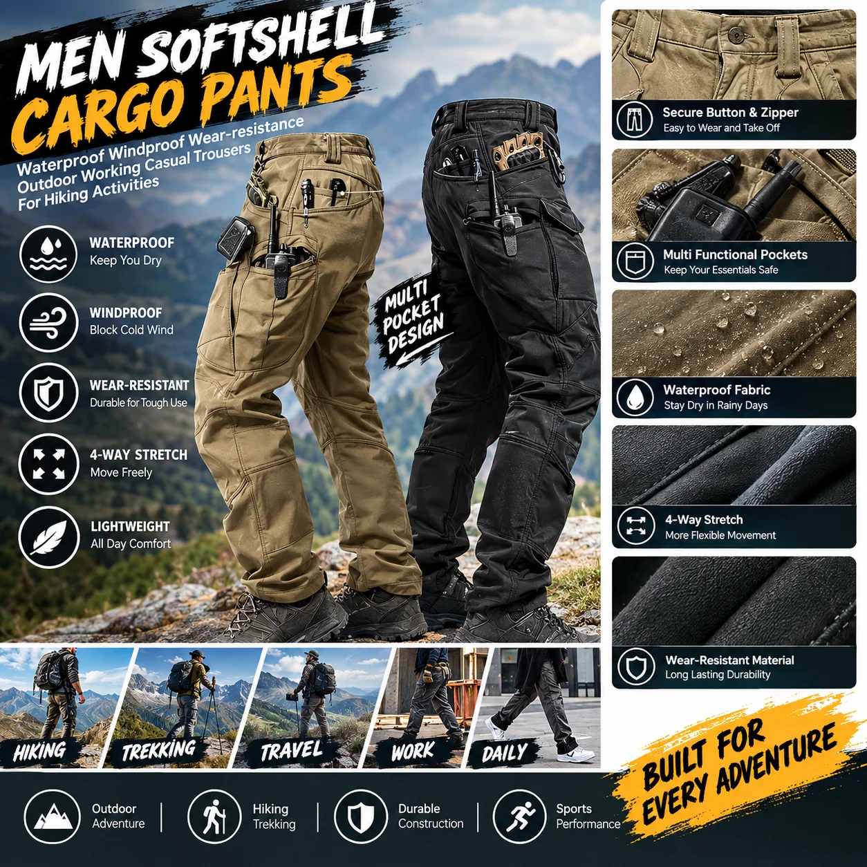 Calças Cargo e Jaquetas Tática - Fishing Pants Waterproof avaliação e preço