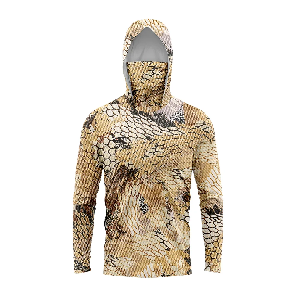 Camisa de pesca 3D com capuz,  - Fishing Mask Sun Protection avaliação e preço