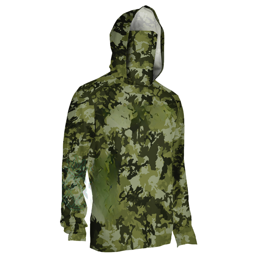 Camiseta masculina verde com c - Fishing Mask Sun Protection avaliação e preço